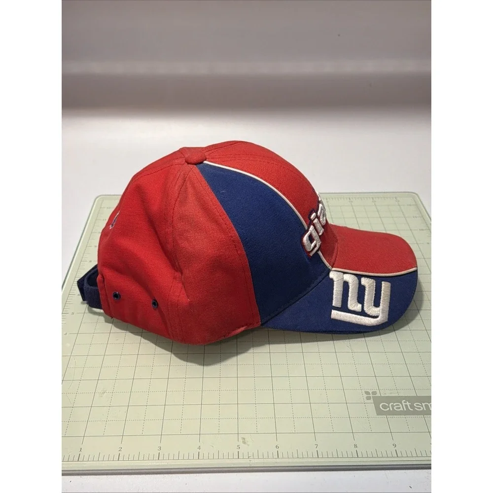 NFL Reebok Pro Line NY Giants Red/Blue Strapback Hat Cap One Size‎ Fits All
